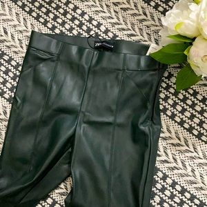 NWT ZARA Faux Leather Leggings